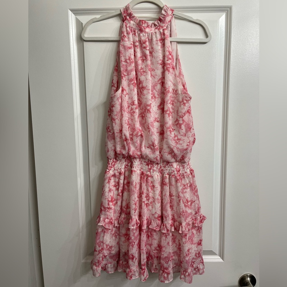 Impeccable Pig Pink and White Dress